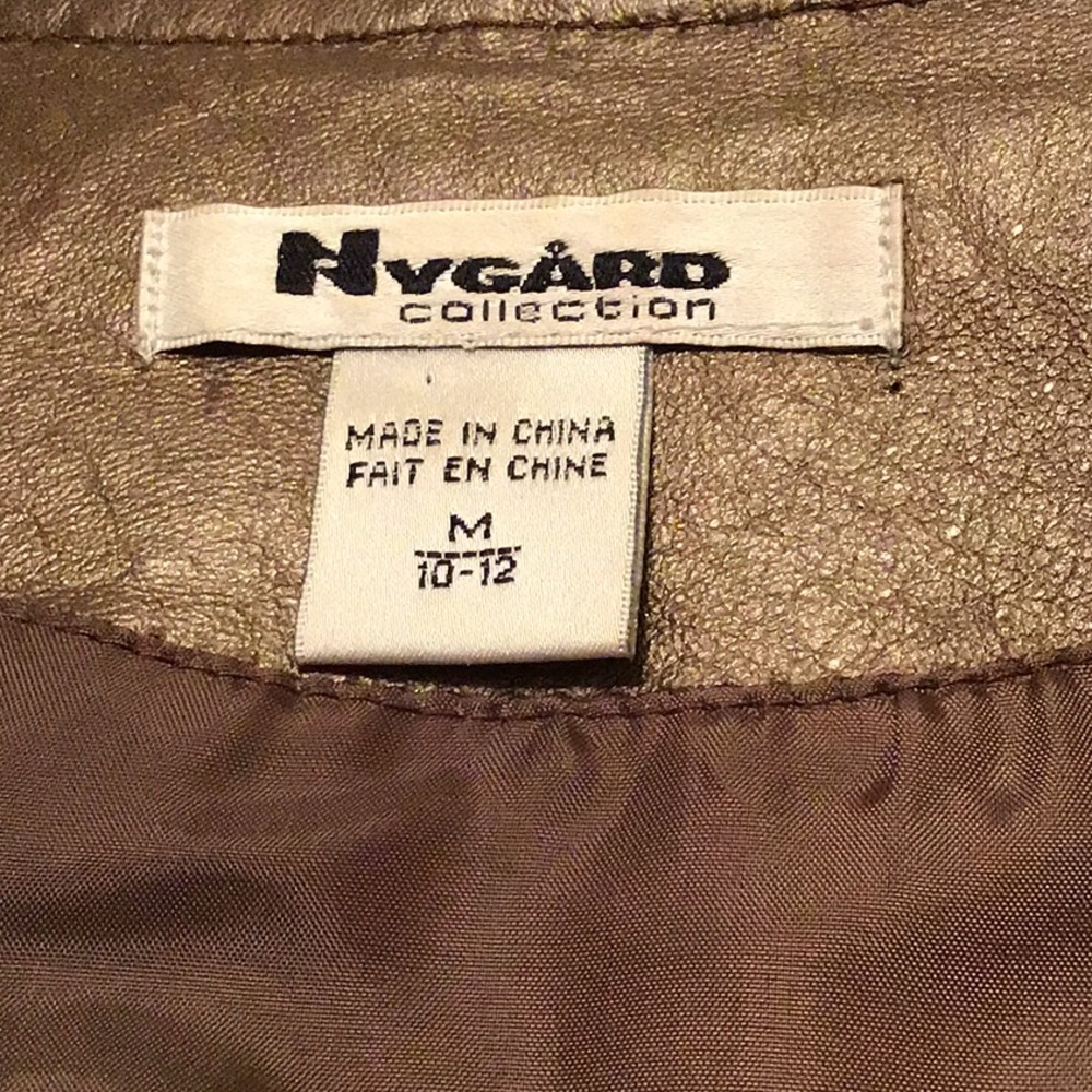 Lovely leather/fabric brown jacket - Picture 3 of 4